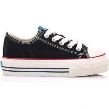 Mustang Kids Bigger Kid Zapatillas Deportivas para Niños en Negro con Cierre de Cordones y Puntera Redonda