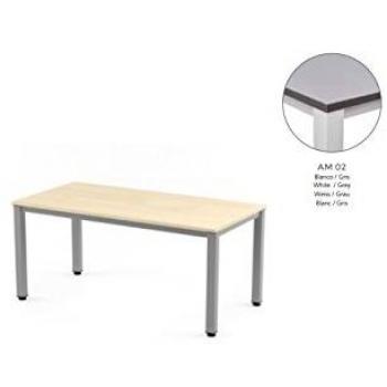 Rocada | Escritorio para Ordenador | Mesa de Estudio para Oficina en casa | Estructura de Acero | Mesa de despacho en Madera de Roble y Estructura Color Gris | 160 x 80 cm | Montaje Sencillo