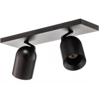 Foco empotrado Arcchio Brinja, angular, negro, 2 luces, aluminio, GU10
