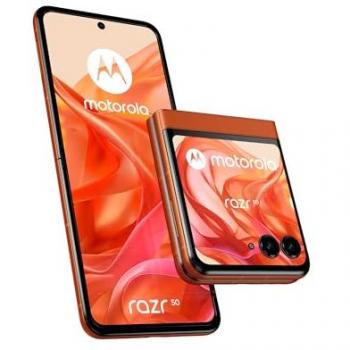 MOTOROLA RAZR 50 - Smartphone libre, 8GB de RAM, 256GB de almacenamiento, color naranja