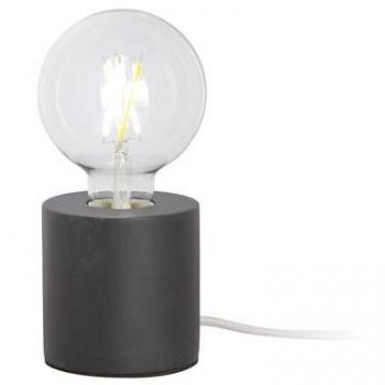 Base de lámpara decorativa cilíndrica Vellight - E27, 60W, IP20, cemento negro, 90x90 mm