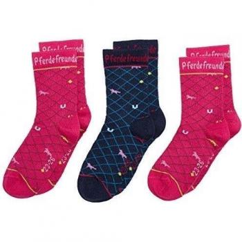 Pferdefreunde Socks 3270O - Calcetines Niñas, color rosa, talla 27-30
