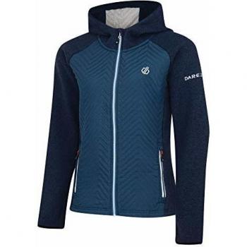 Dare 2b Glorious suéter de Punto para Mujer, con Cremallera, híbrido, Mujer, DWA396 96P18L, Blue Wing/Blue Wing, 18