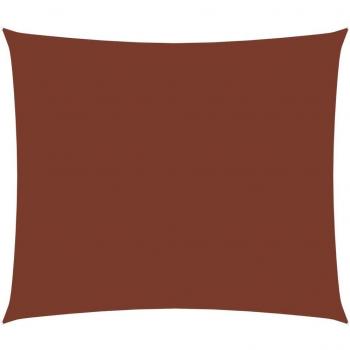 Toldo de vela rectangular tela Oxford terracota 2,5x4 m