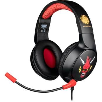 Auriculares Gaming Konix Stranger Things Circum-aurales Fijos con Micrófono, Cable de 1,5 m y Conector Jack 3,5 mm - Multicolor