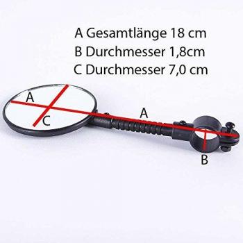 Juego de 2 espejos retrovisores para bicicleta, para ciclomotor, para quad