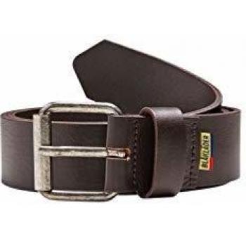 Blaklader Brown Leather Belt with Metal Buckle - 115 cm