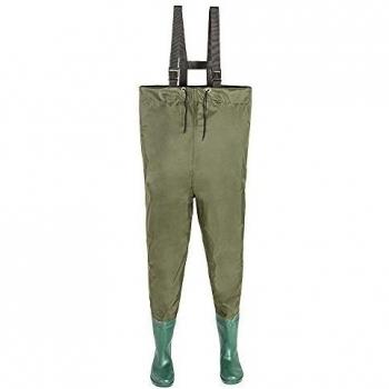 TecTake Chest Vadeador Pantalón de pesca Nailon Impermeable Botas altas PVC - varias tamaños -