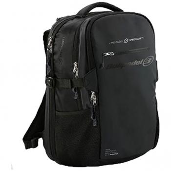 Mochila Bullpadel BPP-24003 Tech Negro, mochila técnica para pádel, color negro, con compartimento principal amplio, bolsillo frontal con cremallera, correas ajustables y acolchadas, material resistente al agua
