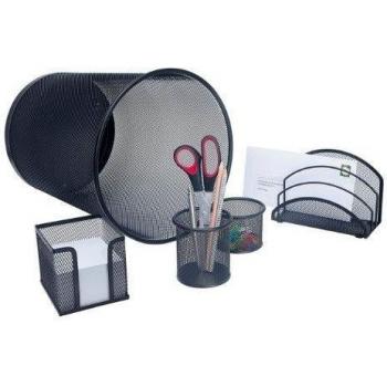 Wedo 065101 - Pack de 5 piezas para escritorio, negro