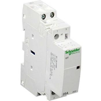 Schneider Electric A9C20132 Acti 9 iCT Conector, 25A, 2NA, 24Vca, 81mm x 18mm x 68.5mm, Blanco
