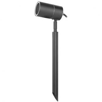 Proyector de Jardín GU10 Pixa con Pincho Exterior Negro, IP44 y Acero Inoxidable
