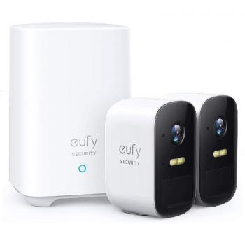 Anker Eufy Security eufyCam 2C Sistema de Cámaras de Vigilancia Inalámbricas para Interior y Exterior con Montaje en Pared, Kit 2+1
