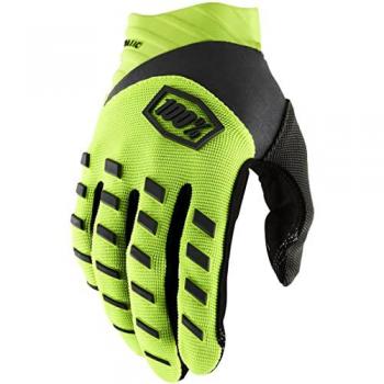 Guantes de Cross 100% Airmatic para Niños Amarillo-Negro, Guantes de bicicleta Hydromatic WP 100% para jóvenes Negro Amarillo (L), Guantes MTB 100% Kids Airmatic Amarillo Talla