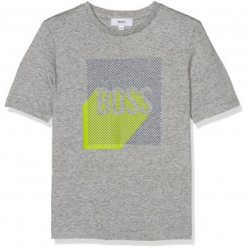 Boss T-Shirt Manches Courtes, Camiseta para Niños, Gris