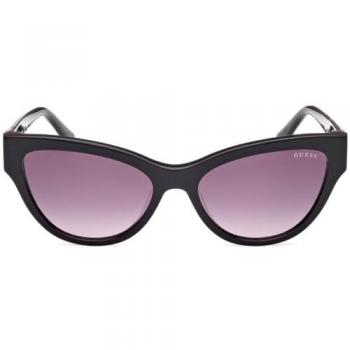 Guess GU00112 Cat-Eye Polarized Sunglasses for Women - Shiny Black / Gradient Smoke, 56mm