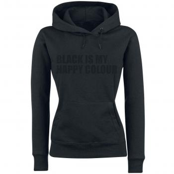 Black Is My Happy Colour Sudadera con Capucha Negro XL