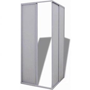 Cabina de Ducha Pantalla de PP Marco de Aluminio Rectangular 80 x 80 cm