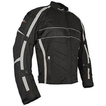 Roleff Racewear Blouson York Chaqueta Textil de Verano para Moto, Negro/Gris, L