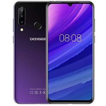 Doogee n20 telefono movil libres 4g android 90 smartphones libres dual sim octa core 4gb ram64gb rom 63 pulgadas fhdzcamara 16mp8mp8mp16mp 4350mah face idhuella digital purpura