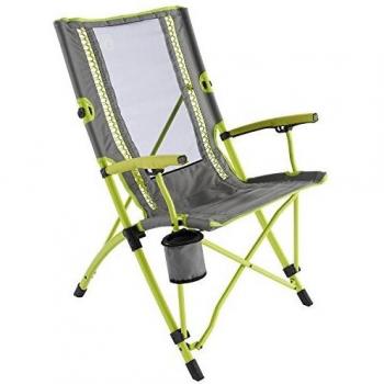 Silla de Camping Bungee Coleman - Elástica, Plegable, Verde Lima con Tragetasche