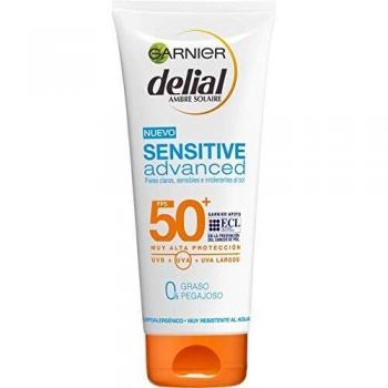 Garnier Delial Sensitive Advanced - Leche Solar para Pieles Claras, Sensibles e Intolerantes al Sol, IP50+ - 200 ml
