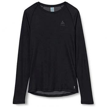 Odlo SUW Crew Neck Active F de Dry Light Unterhemd, Hombre, 141062, Negro, Large