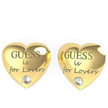 Pendientes de Acero Inoxidable Chapados en Oro con Cristales para Mujeres - Guess Is For Lovers UBE70105