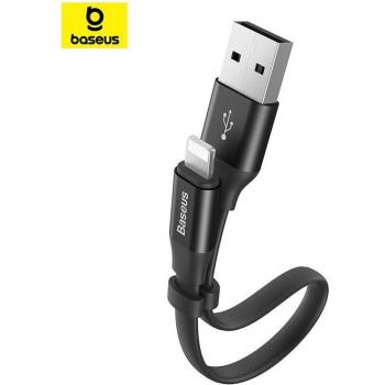 Cable Baseus Nimble Lightning Portátil 2A 0.23m Negro/Rojo (Calmbj-B91)