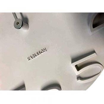 Reloj de pared Karlsson On The Edge KA5311WH - Color blanco, manecillas cromadas, diámetro 42 cm
