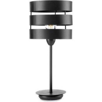 Lámpara de mesa ULISSE Metal Negro, pantalla redonda, diseño moderno, color negro
