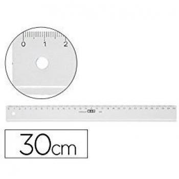 Regla m+r 30 cm plastico transparente