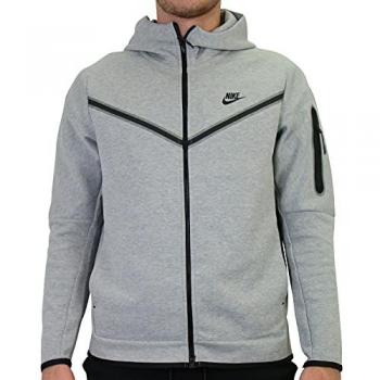 Nike Tech Fleece Hoodie for Men - Grey H/Black - XL