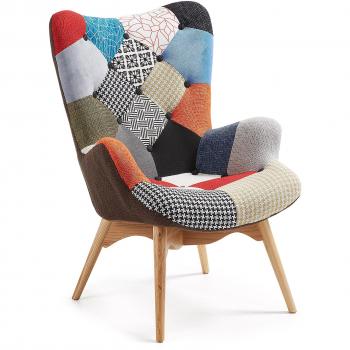 Kavehome butaca kody patchwork naranja