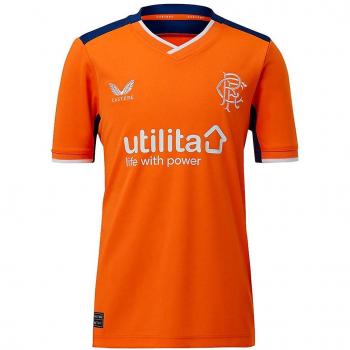 Castore Rangers 2022-2023 Third Kids Jersey - Orange Medium