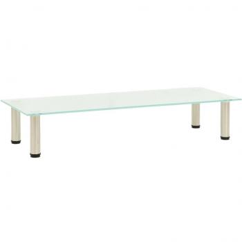 Soporte para TV de vidrio templado mate 100x35x17 cm