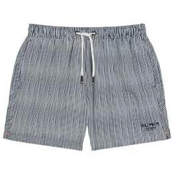 Superdry Men's 15-Inch Printed Recycled Swim Shorts - Navy Watercolour Stripe - Large