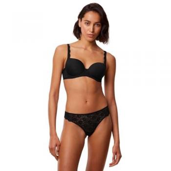 Triumph Amourette Semi-Transparent String Thong - Women's Black Underwear Size 40
