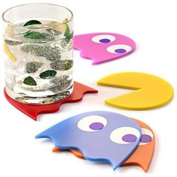 Balvi - Pac-Man Set de 5 Posavasos. Fabricados en Goma.