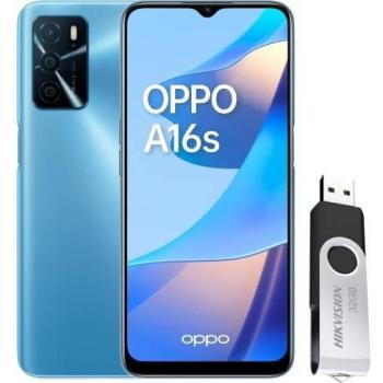 OPPO A16s - Smartphone 64GB, 4GB RAM, Dual SIM, Carga rápida 10W - Azul