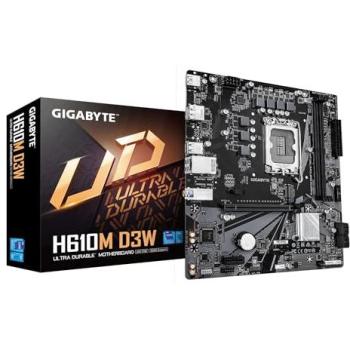 Placa Base Gigabyte H610M D3W Micro ATX LGA1700 DDR5 5600MHz PCIe 4.0 1GbE USB 3.2 Gen 1