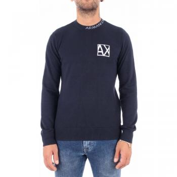Maglia uomo armani exchange m blu 6gzm2p zmp8z autunno inverno 201920