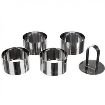 Equinox Set de moldes, Acero Inoxidable, 8 cm