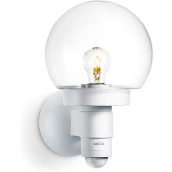 Steinel 657413 L 115 S Lámpara Sensor para el Exterior con Cristal, Blanco, con Detector de Movimiento, eficiente de la energía, 60W, IP44, Plástico Resistente a la radiación UV