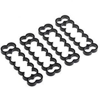 Alphacool Eiskamm Alu X14 - 4mm Black Cable Management Clips - 4 Pack