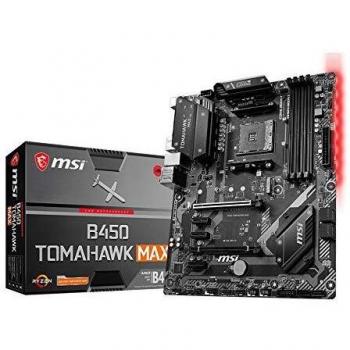 MSI B450 TOMAHAWK MAX Motherboard ATX, AM4, DDR4, LAN, USB 3.2 Gen2, TYPE-C, M.2, RGB Mystic Light Sync, HDMI, DVI-D, AMD RYZEN 1st, 2nd and 3rd Gen Ready