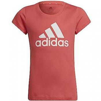 Camiseta Adidas Essentials Logo Grande Niña Semi Turbo/Blanco