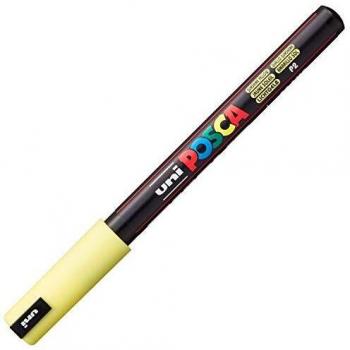 uni-ball 181705 Uni Posca - Rotulador con punta extrafina, 0,7 mm, color amarillo claro