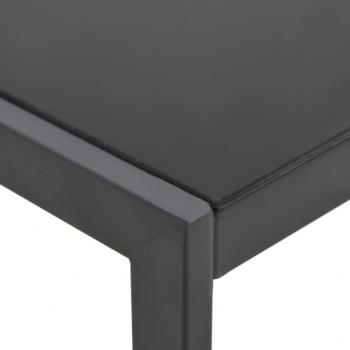 Tumbonas de jardín con mesa, 2 unidades, textilene y acero