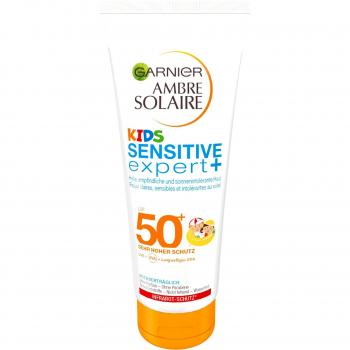 Garnier ambre solaire - Sensible expert plus, leche de protección solar para niños factor 50 plus,